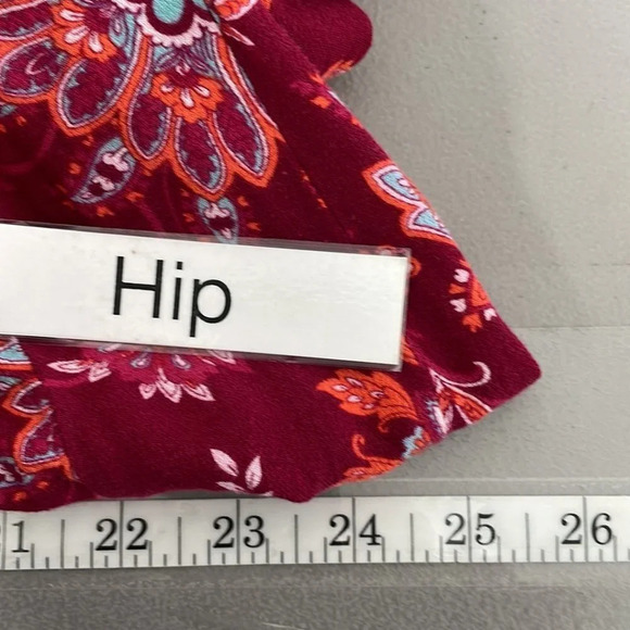 Sahalie Dress Long Sleeve Midi Red Floral Size Medium M - Picture 16 of 16